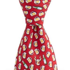 Vineyard Vines Red Nosed Reinbeer Silk Tie